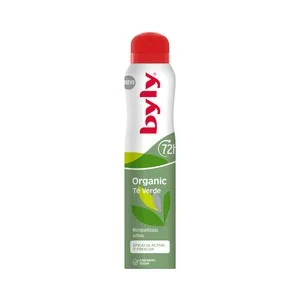 Byly Organic Desodorante en Spray para Mujer con Micropartículas y Té Verde 200 Ml.