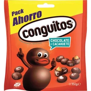 Original Cacahuetes Recubiertos de Chocolate con Leche sin Gluten Pack Ahorro Conguitos