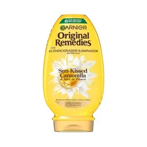 Original Remedies Sun-kissed de Garnier Acondicionador Iluminador, para Cabellos Rubios o con Mechas 250 Ml.