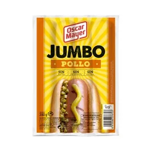 Oscar Mayer Jumbo Salchichas Cocidas y Ahumadas de Pollo 350 G.