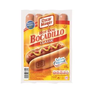 Oscar Mayer Salchichas Cocidas Tipo Viena de Pollo y Cerdo Sabor Ahumado Oscar Mayer Bocadillo 275 G.