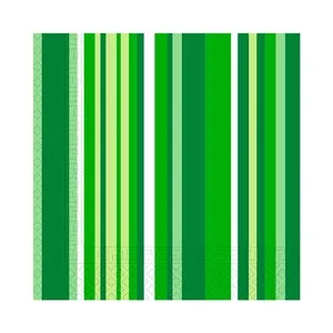 Pack 20 Servilletas 33x33cm 2capas de Multirayas Verdes. Macadamia 20 UD