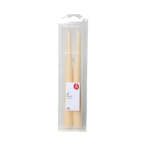Pack de 2 Velas de Candelabro No Perfumadas de Color Beige, Actuel. 2 UD
