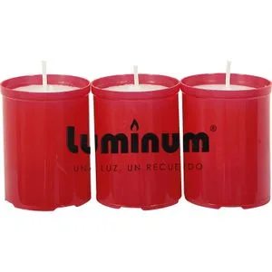 Pack Velón Pequeño Color Rojo 3 u
