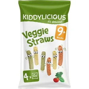Pajitas de Verduras sin Gluten 4x12g desde 9 Meses Kiddylicious