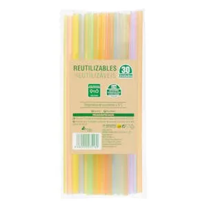 Pajitas Rectas Reutilizables 30 UD