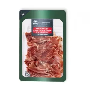 Paleta de Bellota Ibérica 50% Raza Ibérica en Lonchas Carrefour el Mercado 90 G