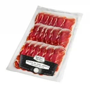 Paleta de Cebo Ibérica 50 % Raza Ibérica en Lonchas Sánchez Alcaraz sin Gluten y sin Lactosa 200 G