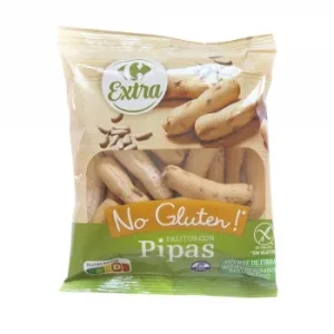 Palitos con Pipas Extra Carrefour sin Gluten y sin Lactosa 65 G.