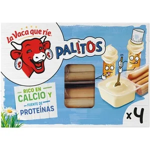 Palitos Crema de Queso Natural con Palitos de Pan para Mojar Pack 4 Tarrinas la Vaca que RIE