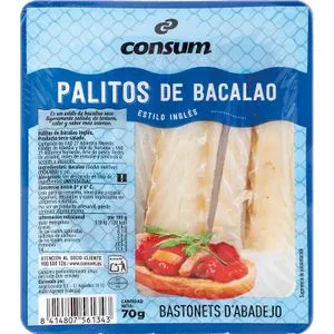 Palitos de Bacalao Estilo Inglés 70 Gr
