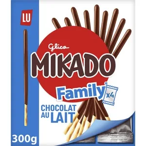 Palitos de Galleta Cubiertos de Chocolate con Leche Pack Ahorro 4 Envases de 75 G Mikado