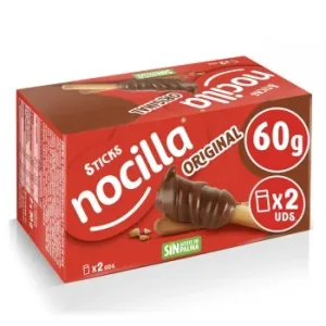 Palitos de Pan con Crema de Cacao con Avellanas Sticks Nocilla Pack de 2 Unidades de 30 G.