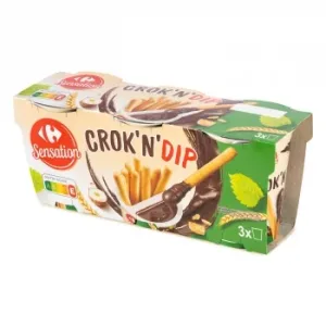 Palitos de Pan con Crema de Cacao Sensation Carrefour 165 G.