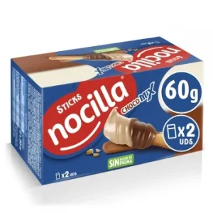Palitos de Pan con Crema de Cacao y Avellanas Choco Mix Sitcks Nocilla Pack de 2 Unidades de 30 G.