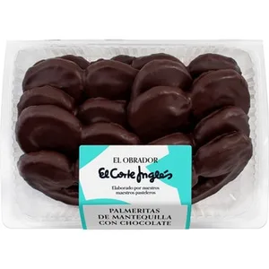 Palmeritas de Mantequilla con Chocolate 10 Unidades  el Obrador el Corte Ingles 180 G