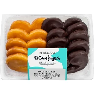 Palmeritas de Mantequilla Surtidas Yema y Chocolate 10 Unidades el Obrador el Corte Ingles