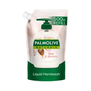 Palmolive Recambio de Jabón de Manos Líquido sin Jabón, Enriquecido con Leche y Almendras Palmolive Naturals 500 Ml.
