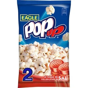 Palomitas al Toque de Sal Pack 2 Bolsas 100 G  Eagle POP UP 200 G