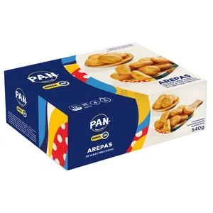 PAN Arepas con Queso, Precocinadas y Congeladas Snack 540 G.