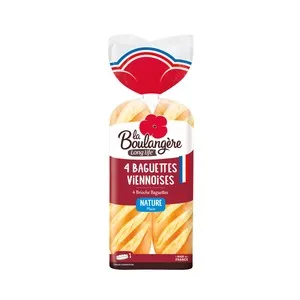 LA Boulangère Pan Baguetes Vienesas Cortadas Pack de 4 Uds. 340 G.