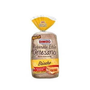 Bimbo Pan Brioche, Rebanadas Estilo Artesanas, con Suave Sabor a Mantequilla 550 G.