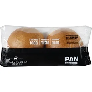 Pan Burger Brioche 2 Unidades Hamburguesa Nostra