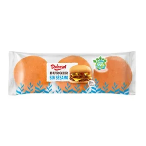 Dulcesol Pan Burguer sin Sésamo 6 Uds. 300 G. 330 G
