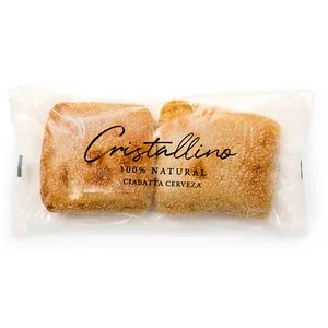Pan Cristallino Ciabatta Cerveza, 2 Uds. 195 G.