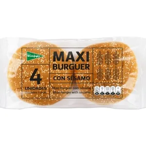 Pan de Hamburguesas Maxi con Sésamo 4 Unidades el Corte Ingles