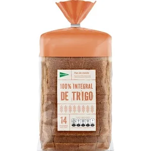 Pan de Molde 100% Integral con Corteza 18 Rebanadas el Corte Ingles