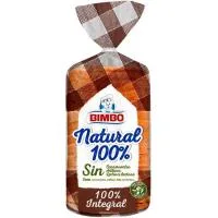 Pan de Molde 100% Natural Integral Bimbo, Paquete 450 G
