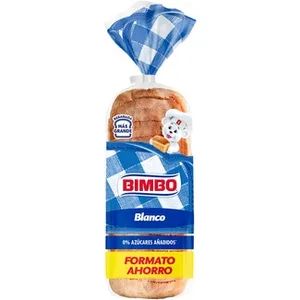 Pan de Molde Blanco con Corteza 0% Azúcares Añadidos Formato Ahorro Bimbo