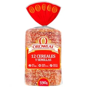Pan de Molde Integral 12 Selección Cereales y Semillas Oroweat 590 G.