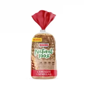 Pan de Molde Natural 100% Cereales y Semillas Bimbo sin Lactosa 460 G.