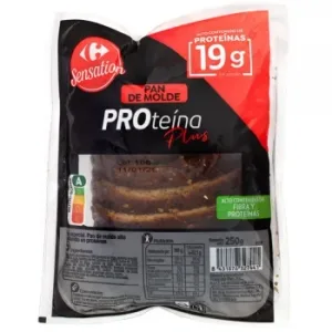 Pan de Molde Proteico Proteína Plus Carrefour Sensation 250 G.
