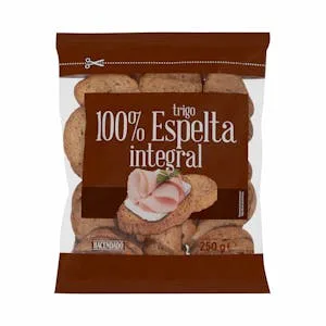 Pan Tostado 100% Espelta Integral Hacendado 0.25 KG