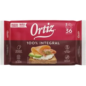 Pan Tostado 100% Integral 36 Rebanadas  Ortiz 320 G