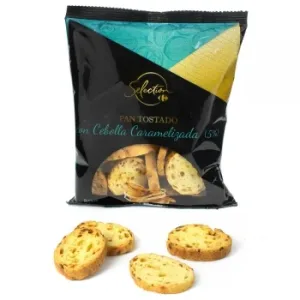 Pan Tostado con Cebolla Caramelizada Selección Carrefour 80 G.