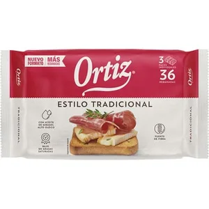 Pan Tostado Estilo Tradicional 36 Rebanadas Ortiz