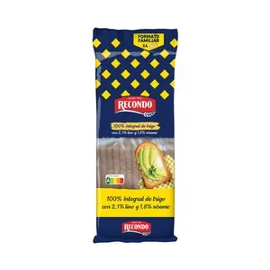 Pan Tostado Integral con Lino y Sésamo Recondo 270 G.