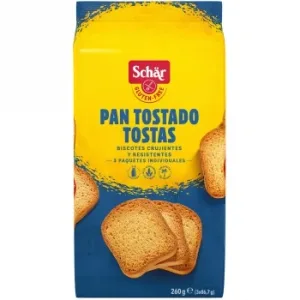 Pan Tostado Schär sin Gluten y sin Lactosa 260 G.