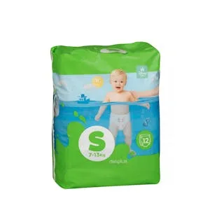 Pañal Bañador Desechable Talla S Deliplus de 7-13 Kg 12 UD