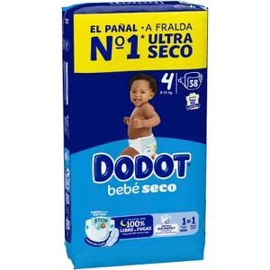 Pañal Bebé Seco T 4 de 9 a 14 KG 58 u