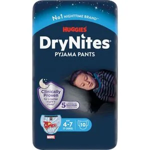 Pañal Drynites 4 a 7 Años Niño 10 u