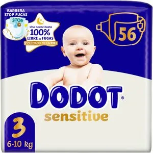 Pañal Sensitive Talla 3 6-10 Kg 56 u