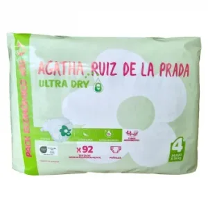 Pañales Agatha Ruiz de la Prada Ultra Dry Talla 4 (8-16 Kg) 92 Ud. Exclusivo Carrefour