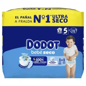 Pañales Bebé-seco Dodot T5 (11-16 Kg) 72 Ud.