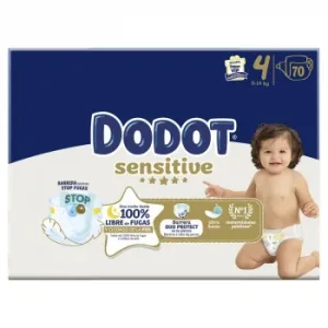 Pañales Dodot Sensitive T4 (9-14 Kg) 70 Ud.