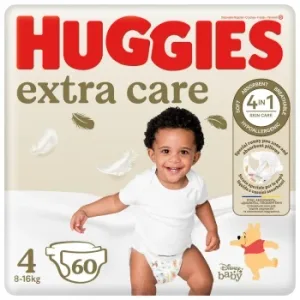 Pañales Extra Care Huggies T4 (8-16 Kg) 60 Ud.